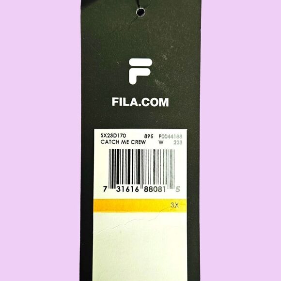 FILA PLUS SZE Purple & Black Two Piece Front Cropped Jogger Set 3X - Picture 14 of 16